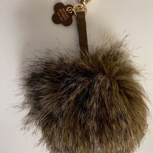 Henri Bendel Faux Fur Pom Pom Charm